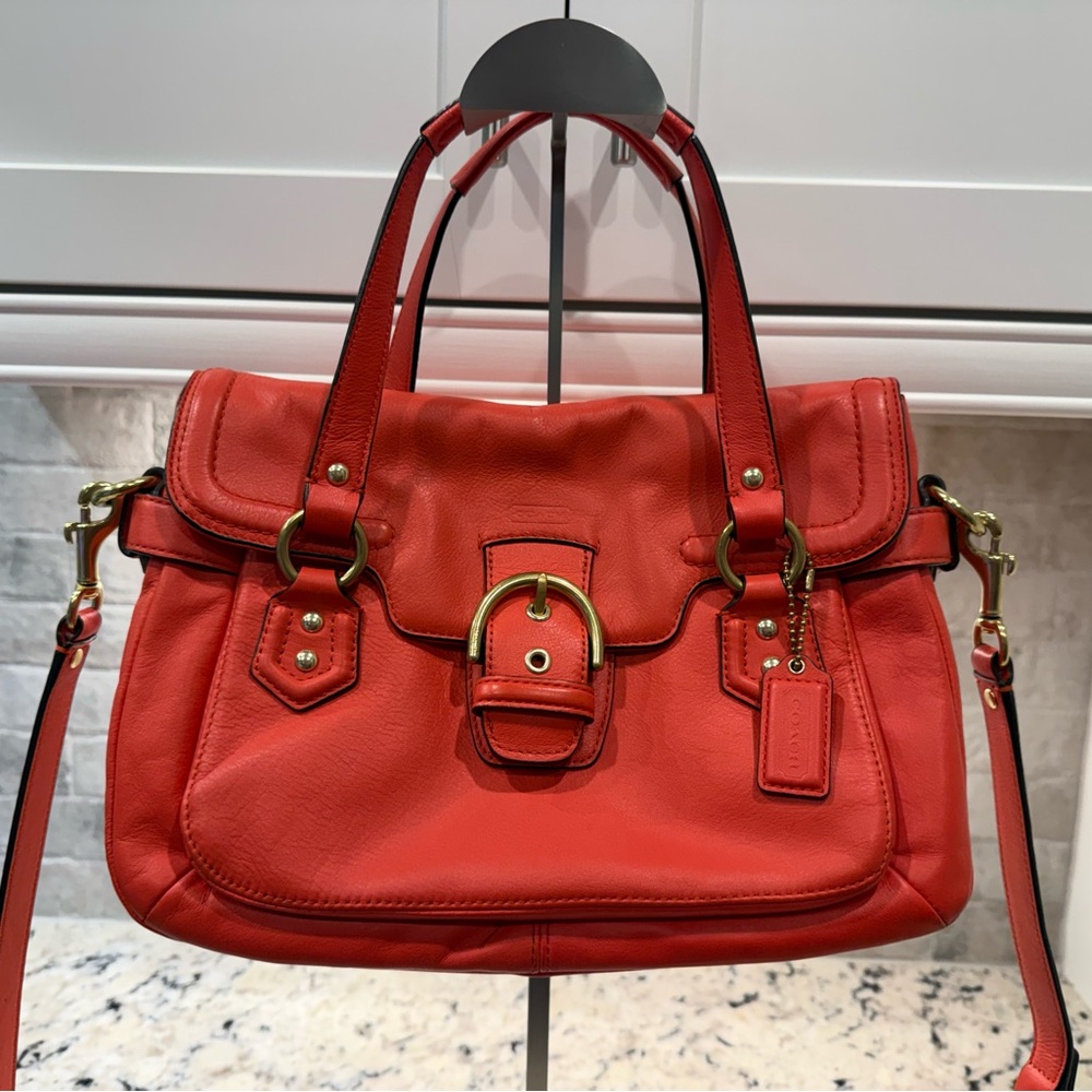 Coach Soho EUC Red Leather Satchel w/Strap & Hangtag